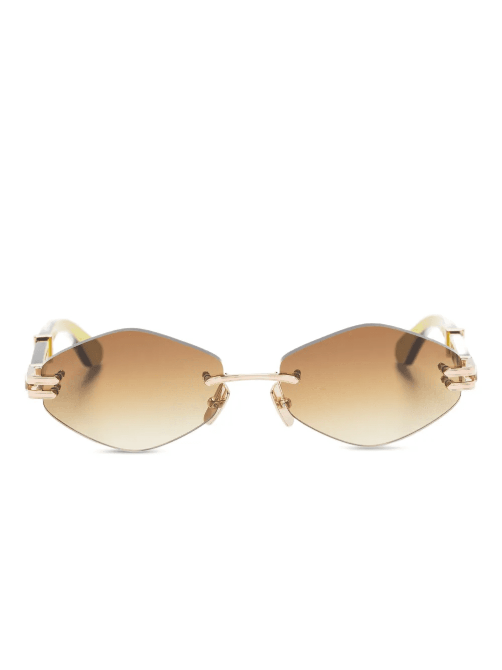 geometric-frame rimless sunglasses - Image 1