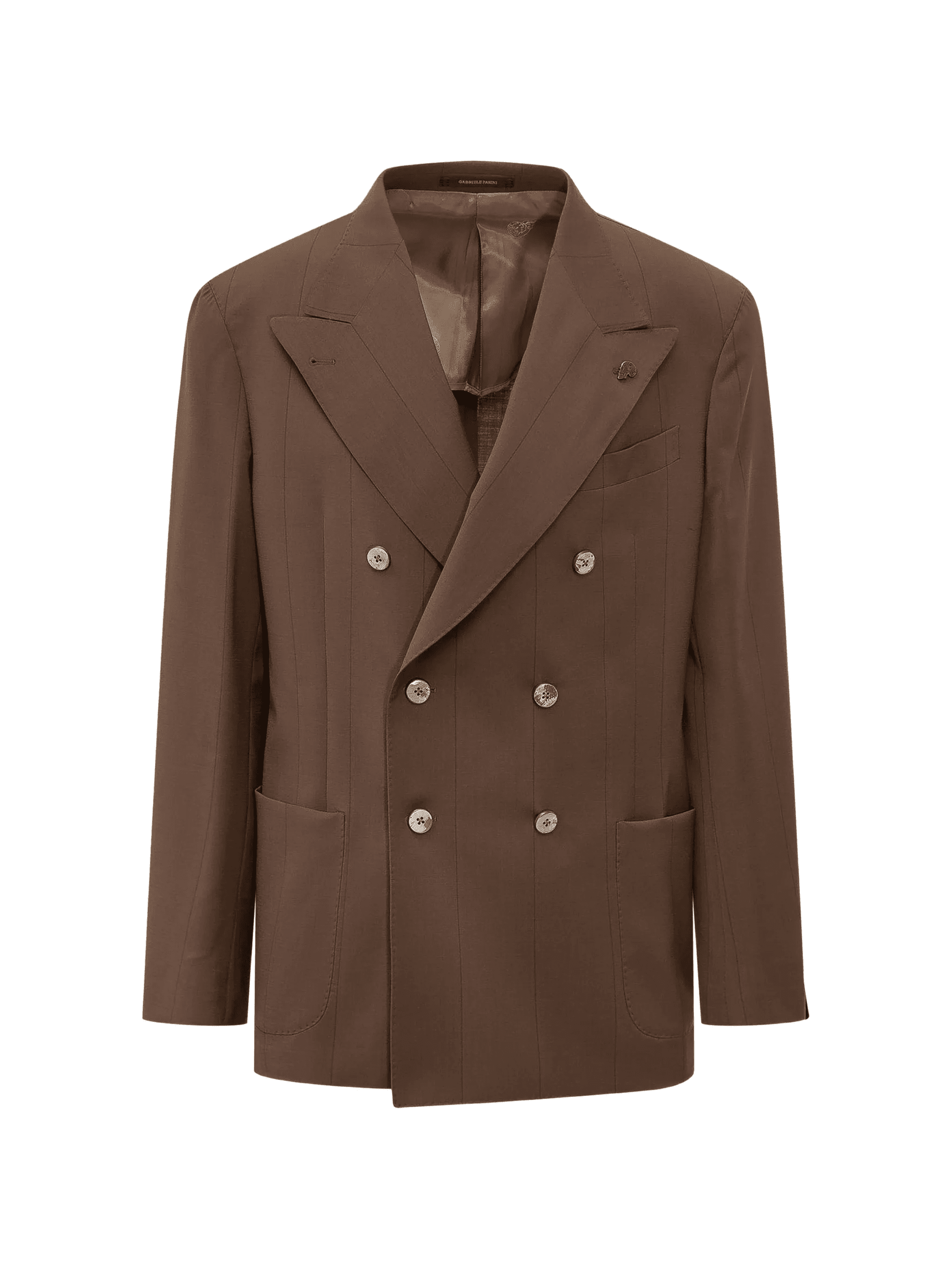 double-breasted striped jacket - Image 1