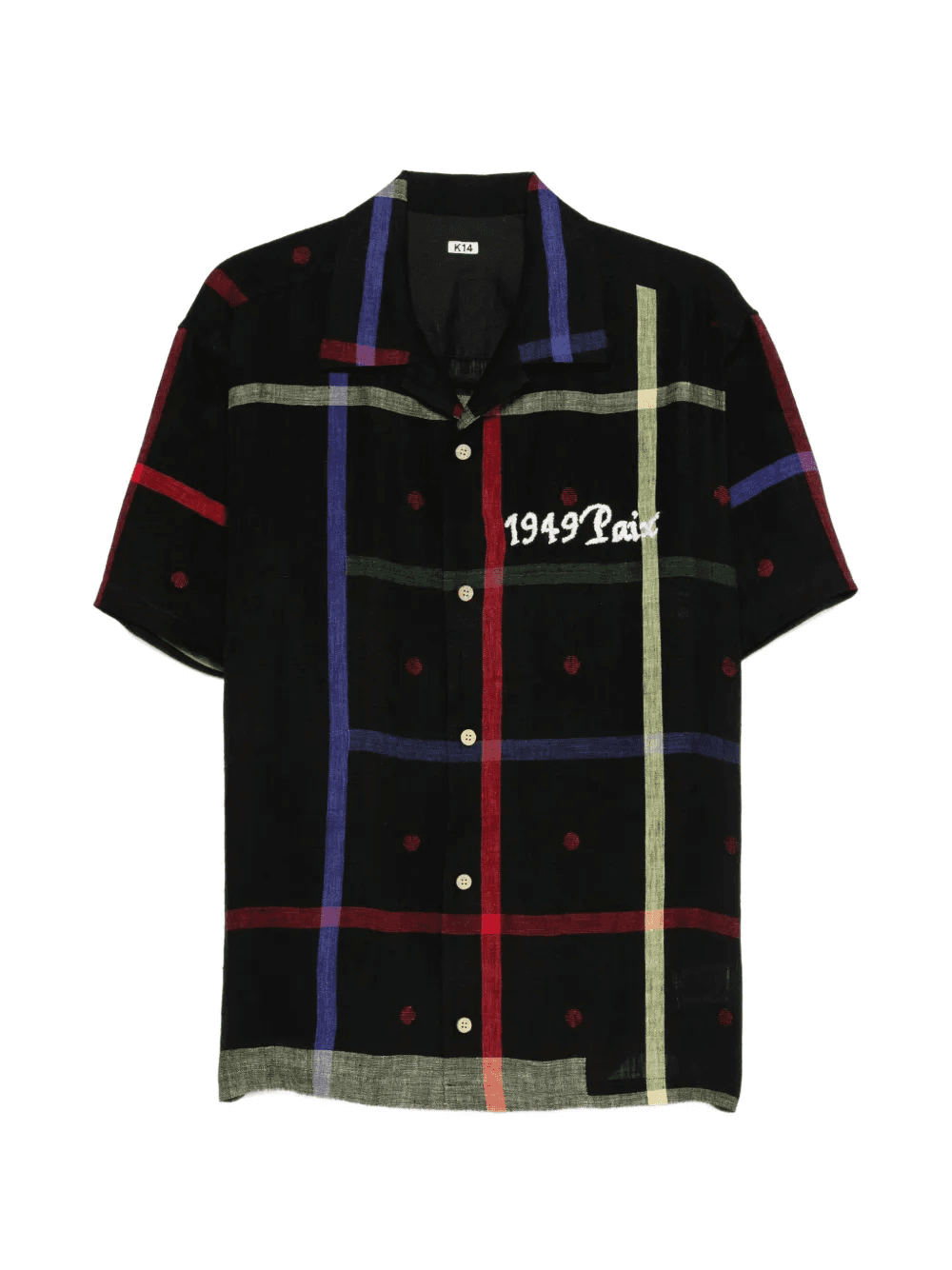 plaid text shirt - Image 1