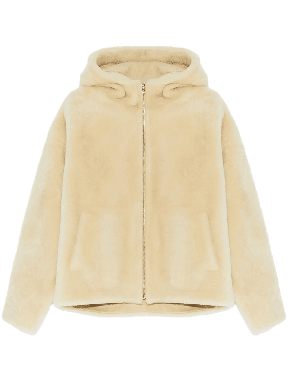 hooded shearling jacket - Image 1