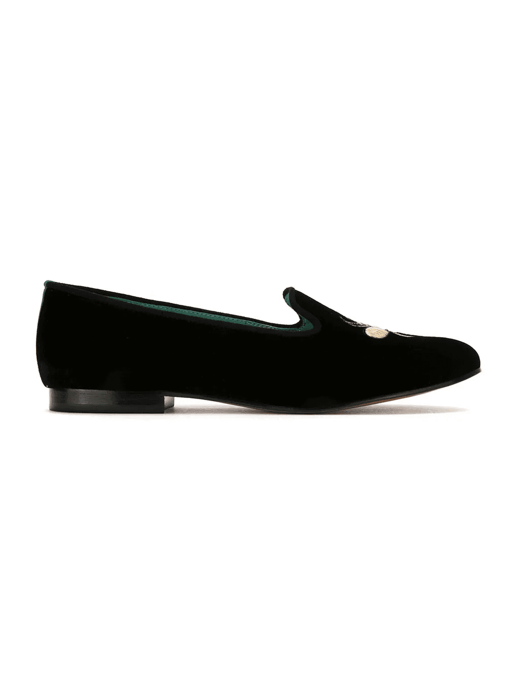 embroidered velvet Bugs loafers - Image 1