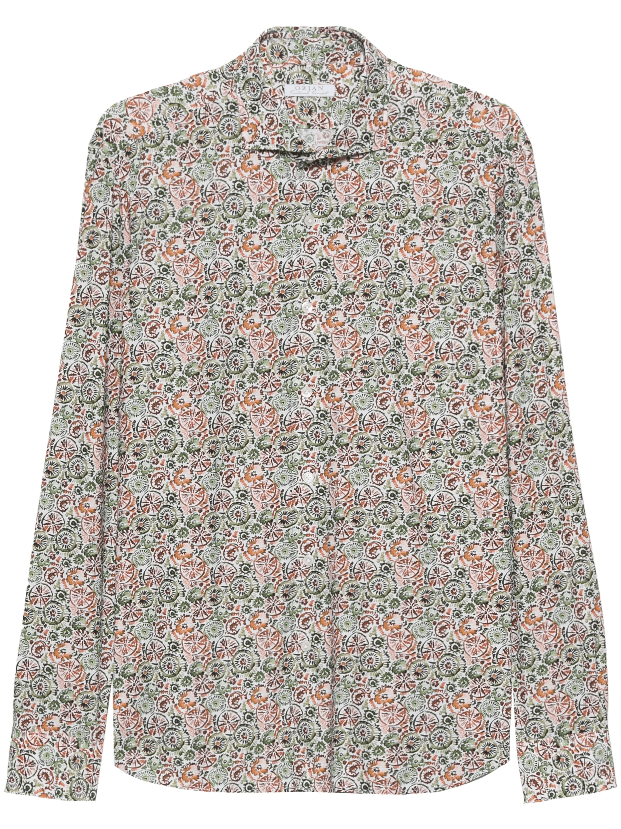 abstract-pattern long-sleeve shirt - Image 1