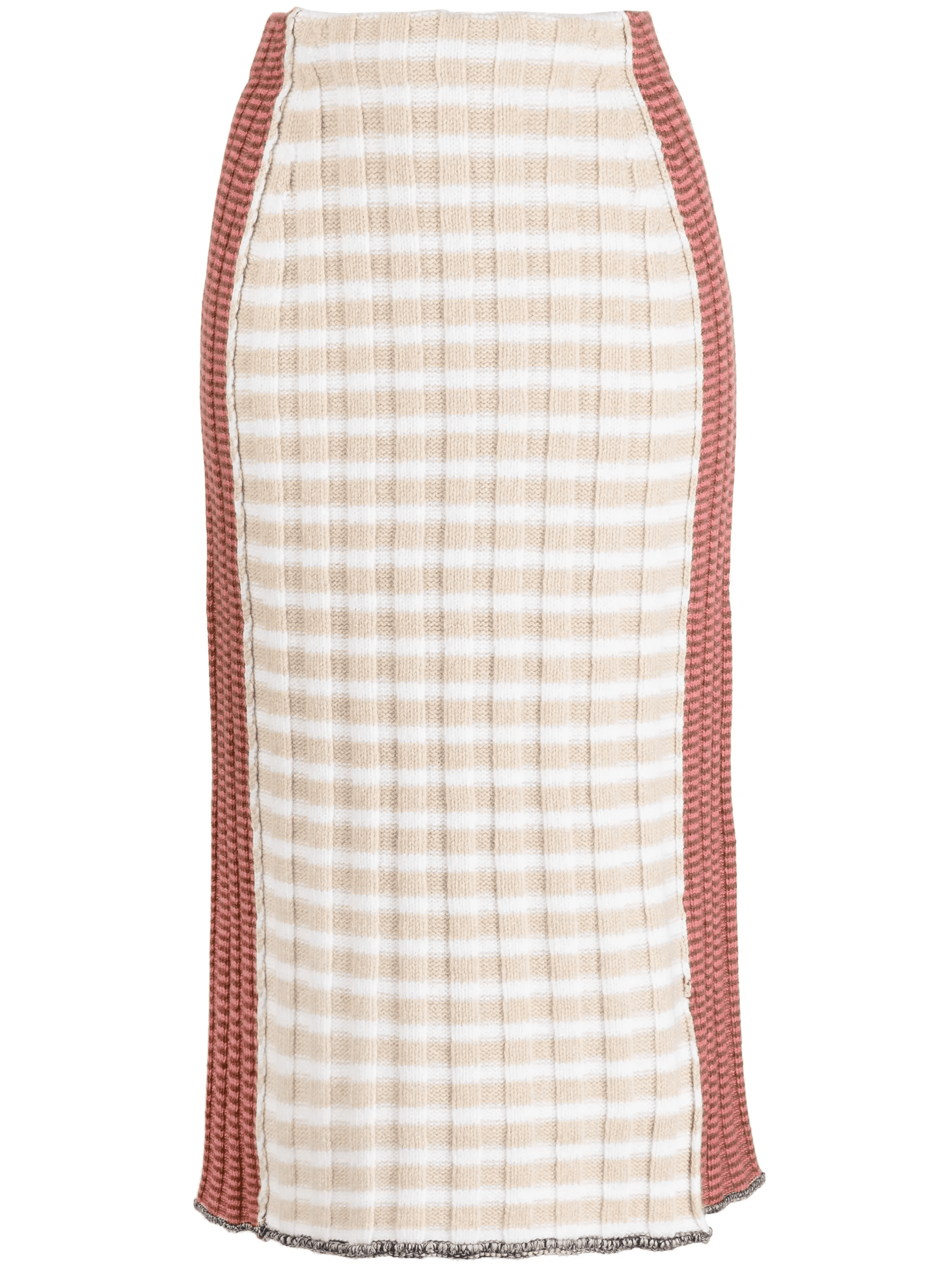 check-print knitted skirt - Image 1