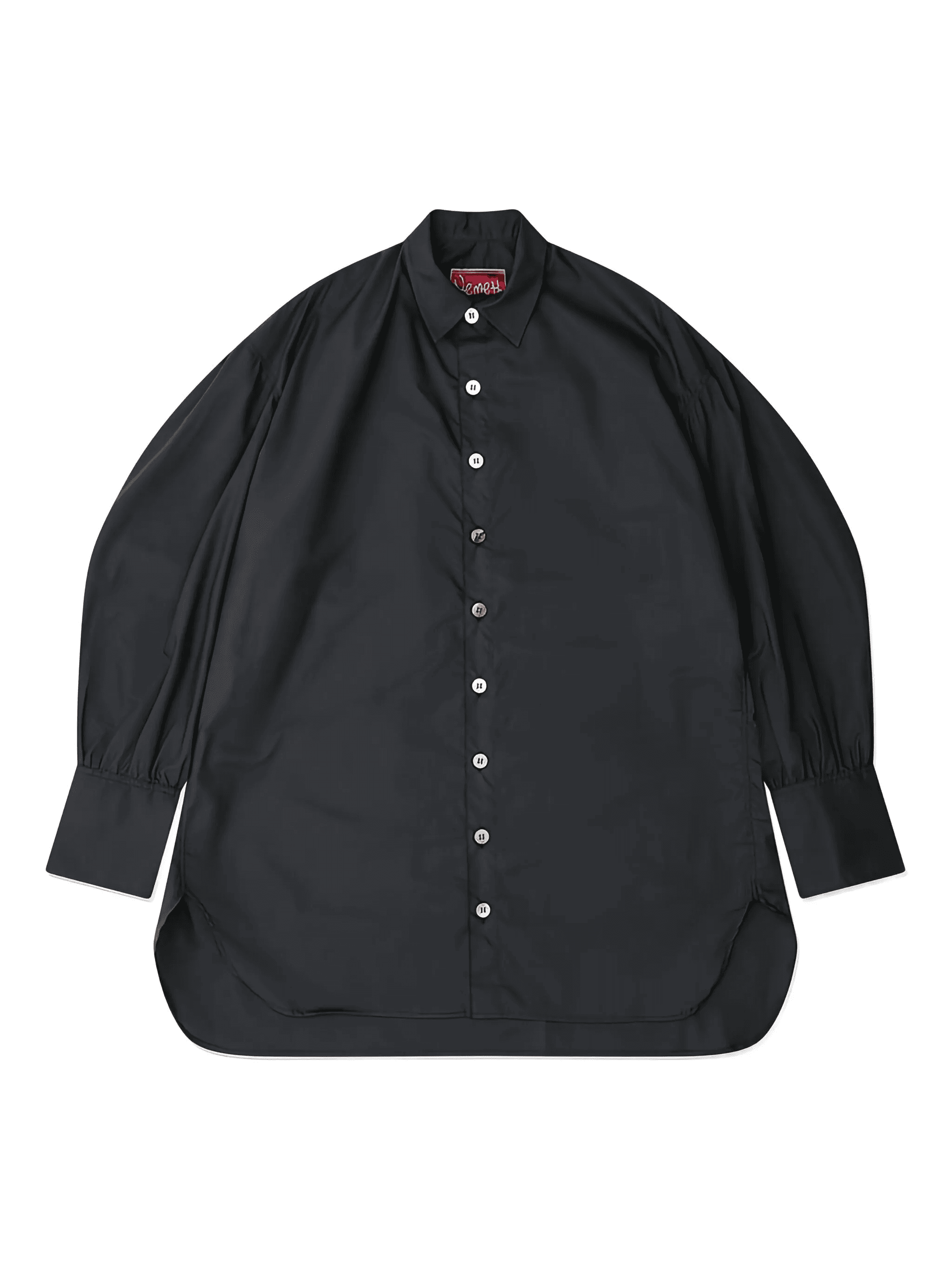 long-sleeve curved-hem shirt - Image 1