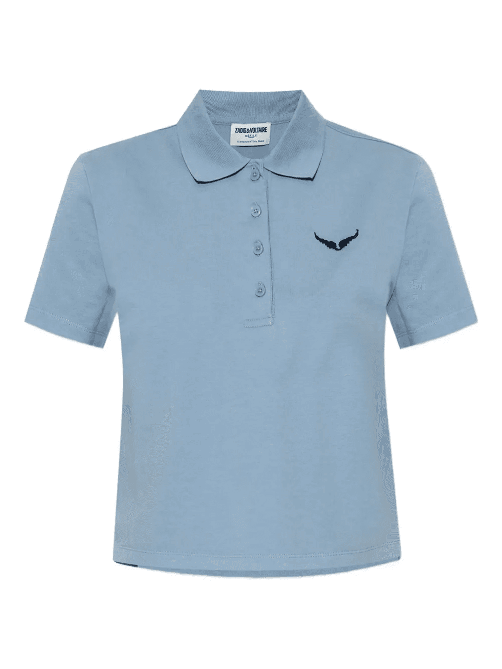 embroidered-logo polo top - Image 1