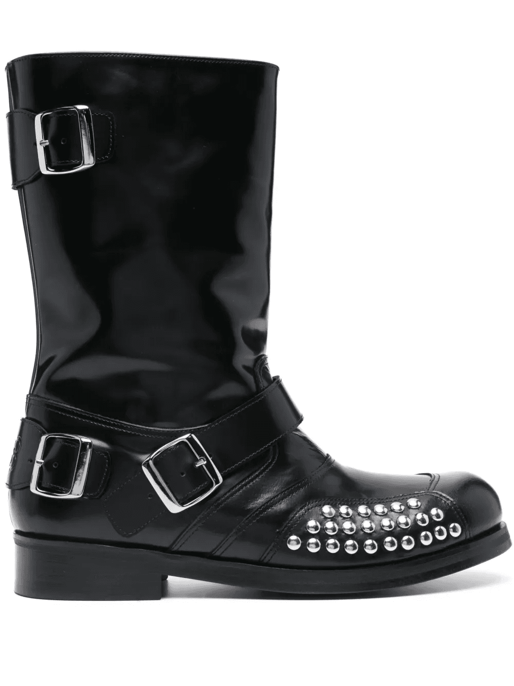 leather biker boots - Image 1