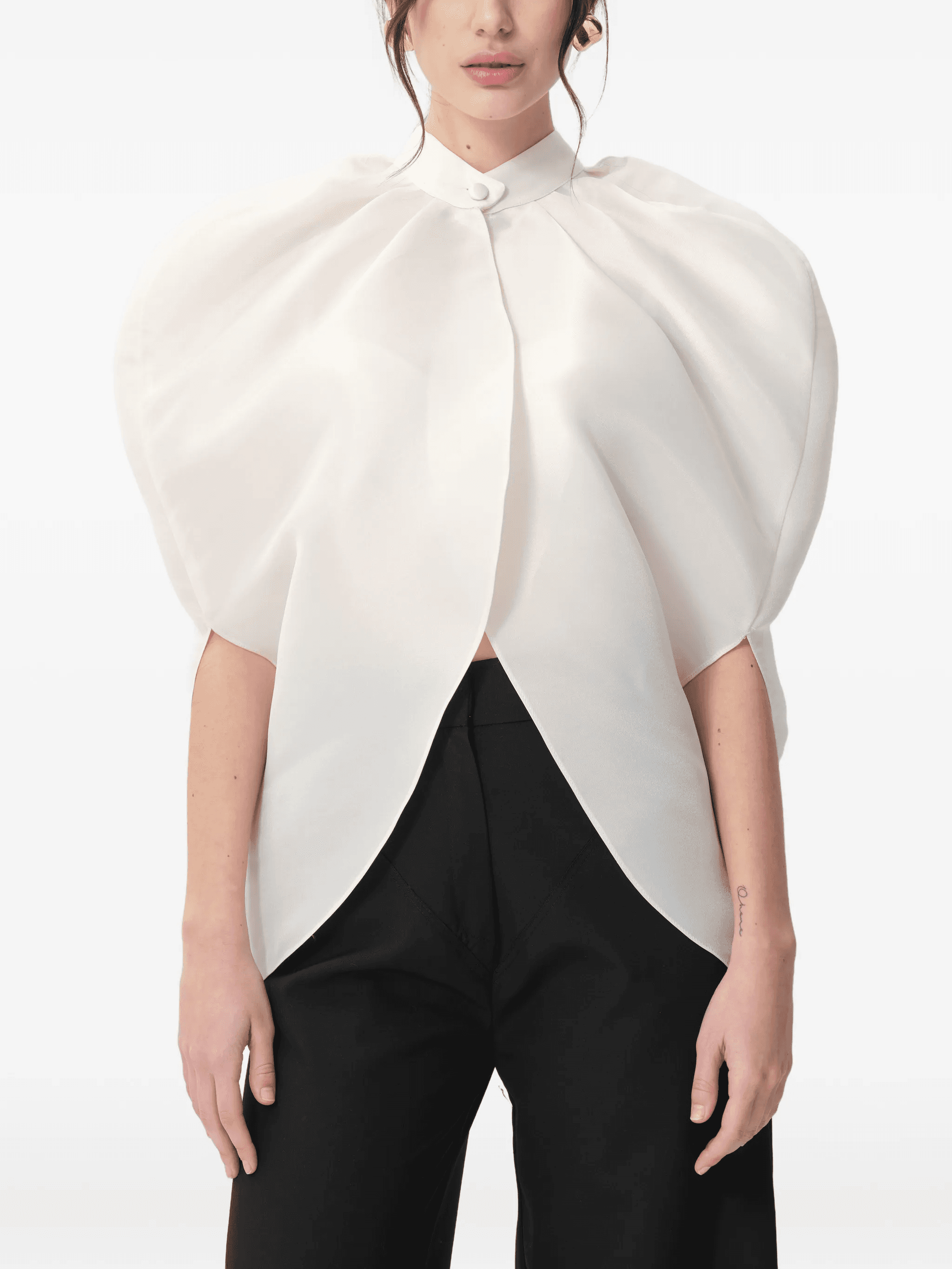 Sage cape blouse - Image 1