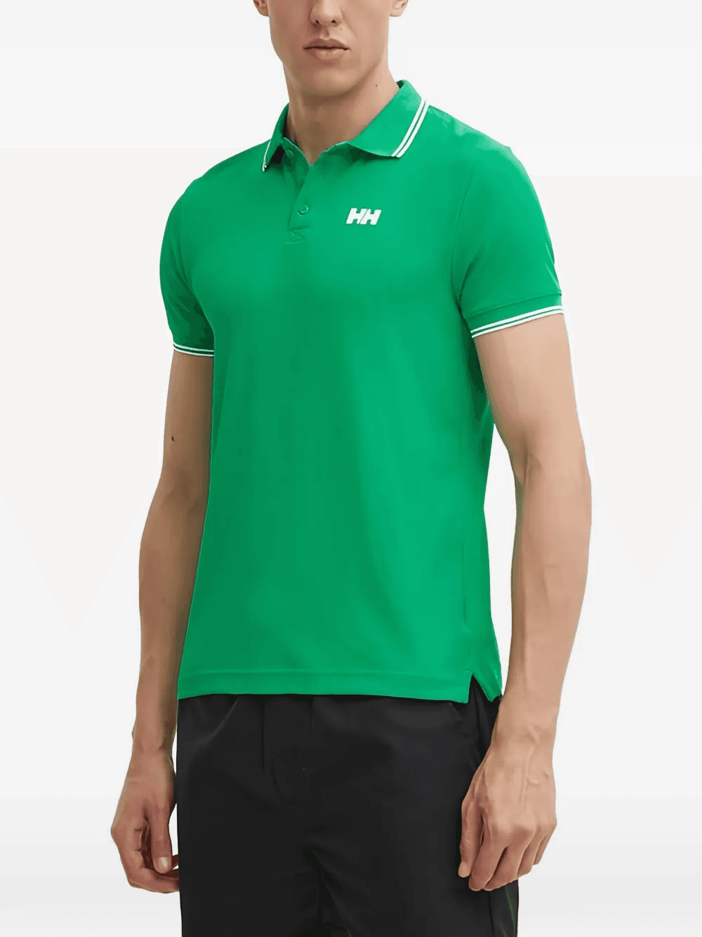 striped trim polo shirt - Image 1