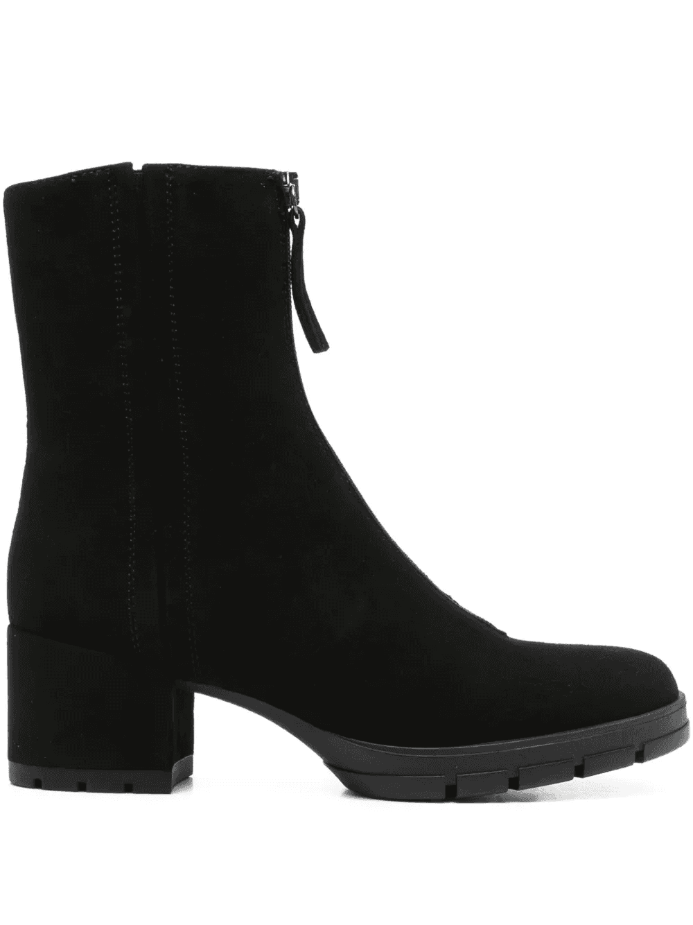 50mm zip-front block-heel ankle boots - Image 1