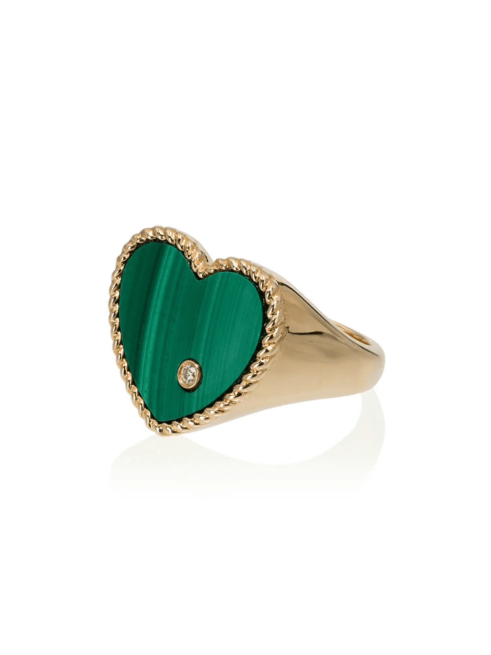 9kt gold, emerald and diamond ring - Image 1