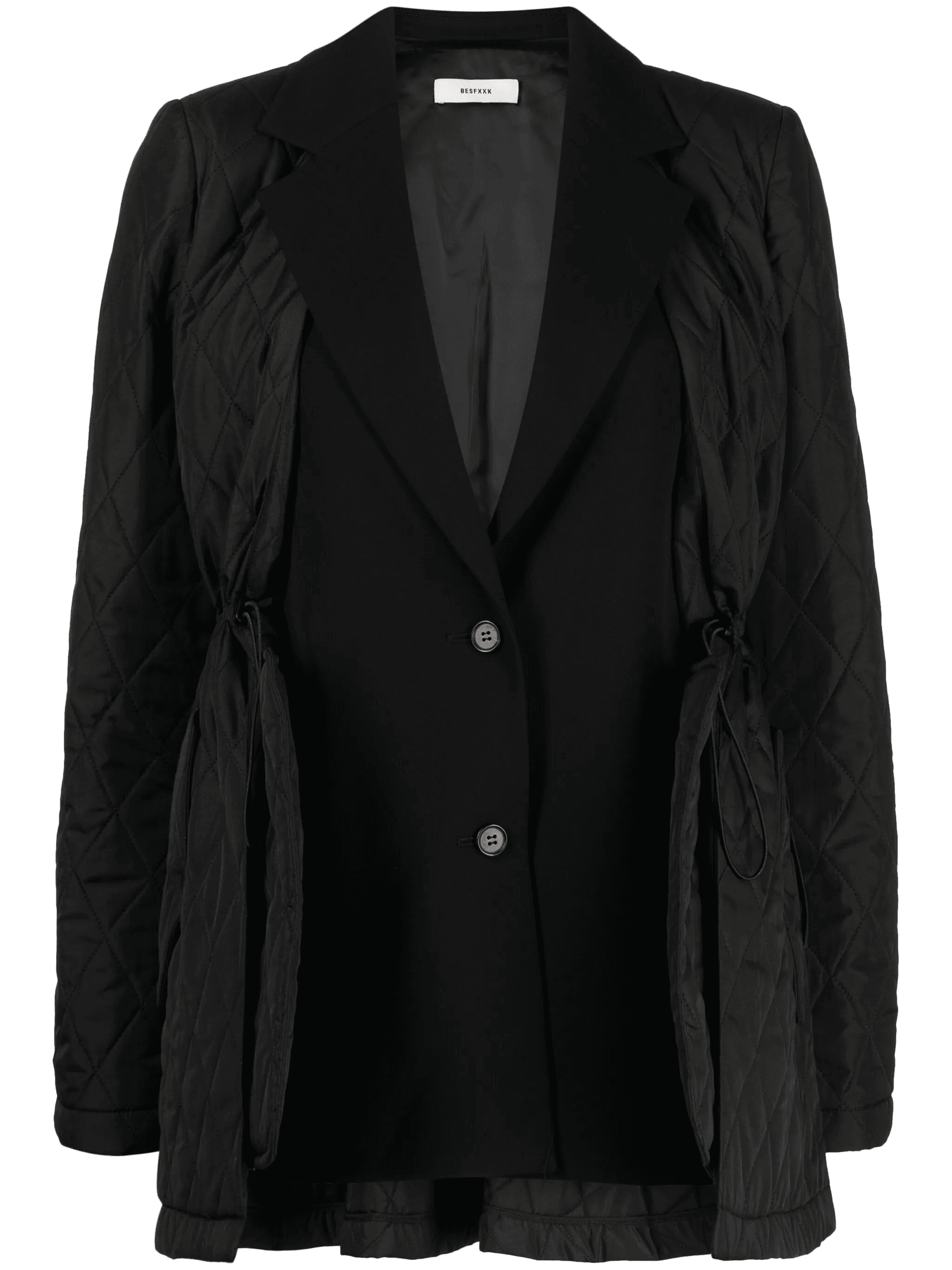 notched-lapels layered blazer - Image 1