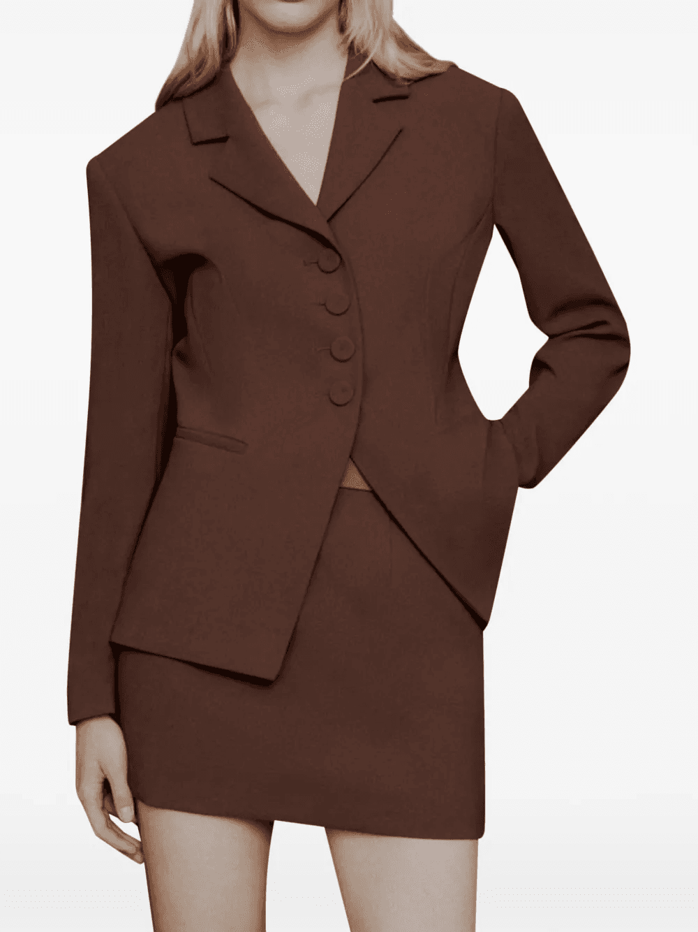 A-line zip-fastening mini skirt - Image 1