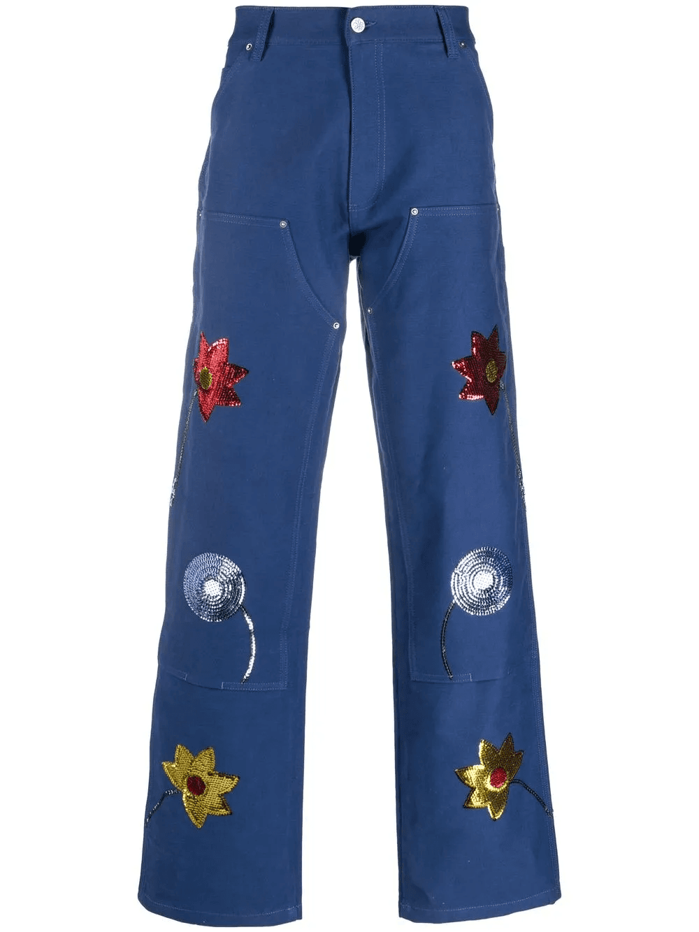 sequin-embellished detail trousers - Image 1
