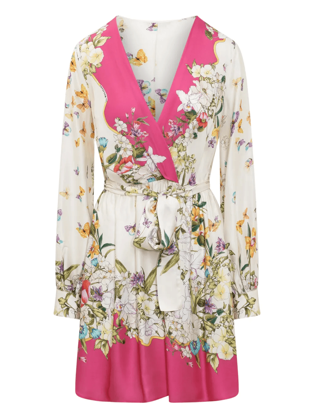 butterfly-floral-pattern dress - Image 1