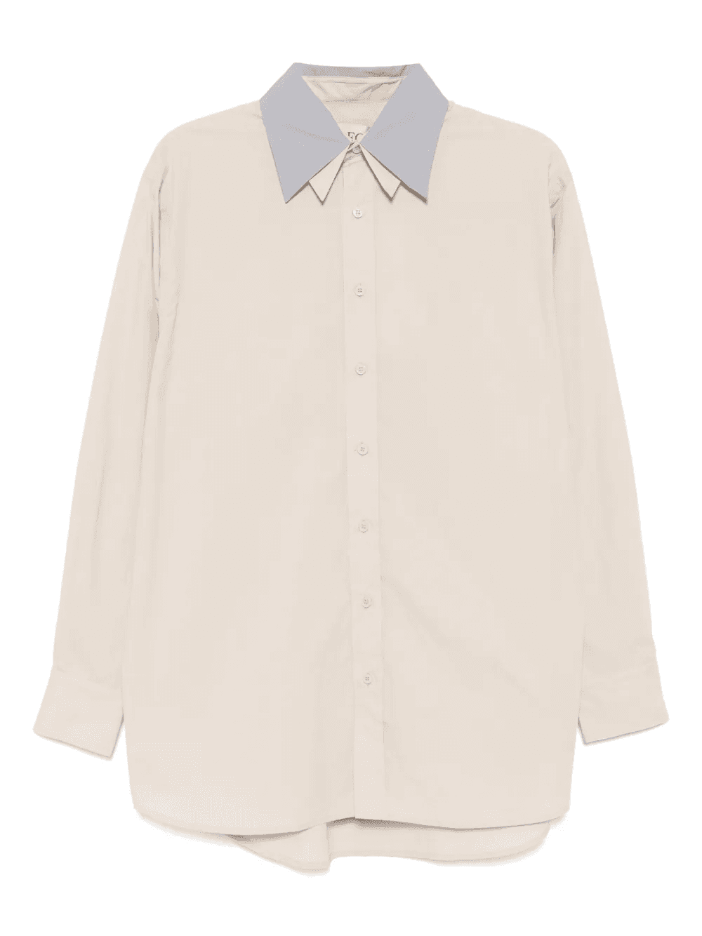 contrast double-collar shirt - Image 1