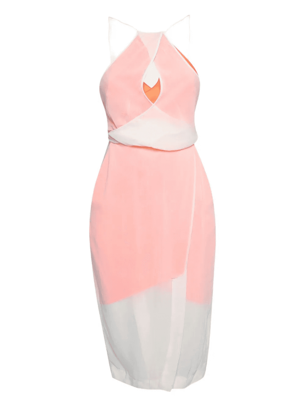 two-tone design midi dress - Image 1