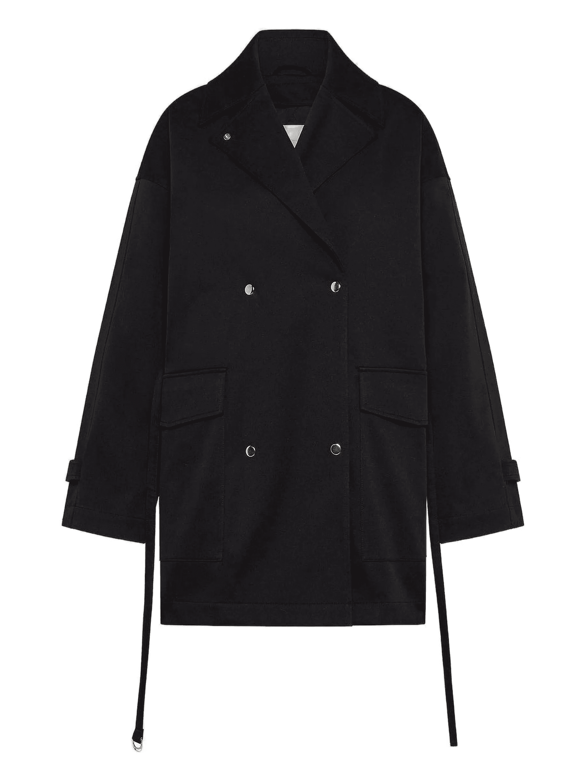 double-breasted belted coat - Image 1