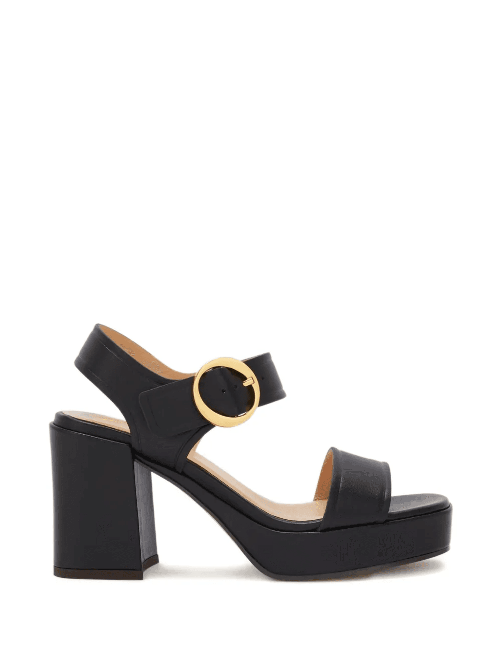 Brianne platform buckle leather sandals - Image 1