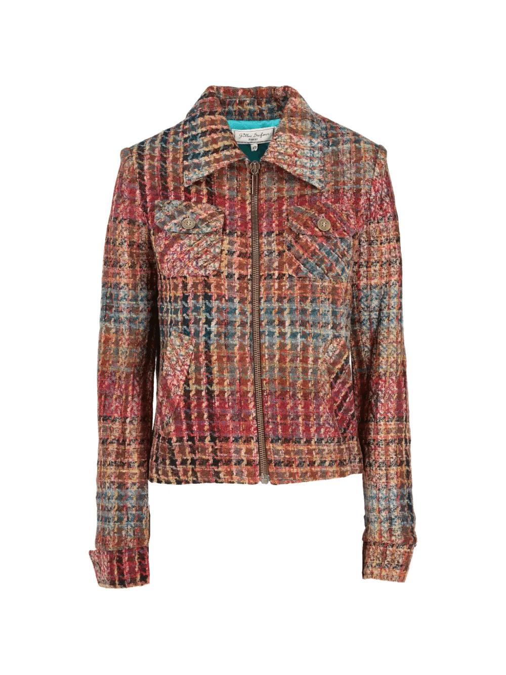 checked embellished jacket - Image 1