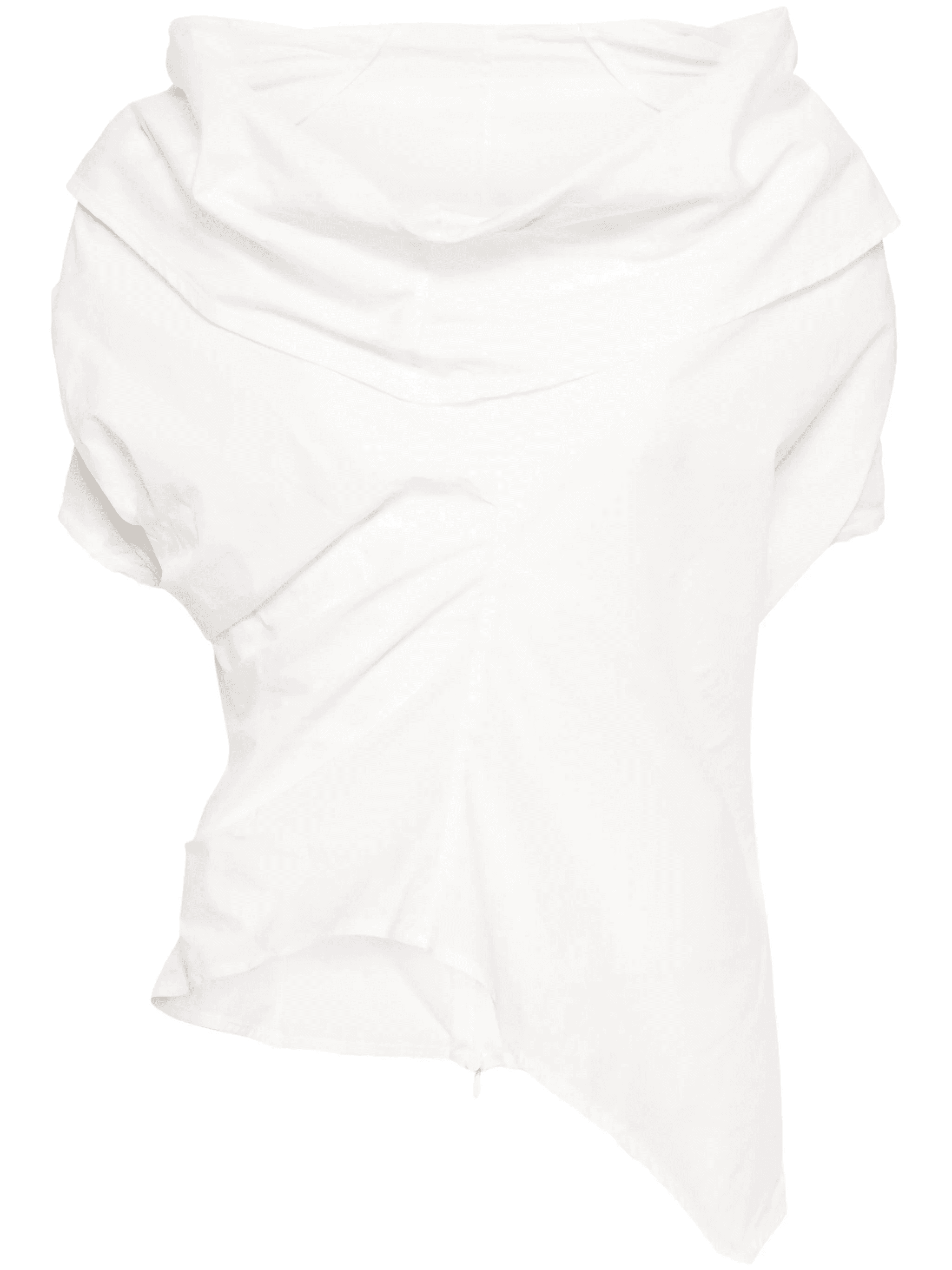 draped asymmetric cotton blouse - Image 1