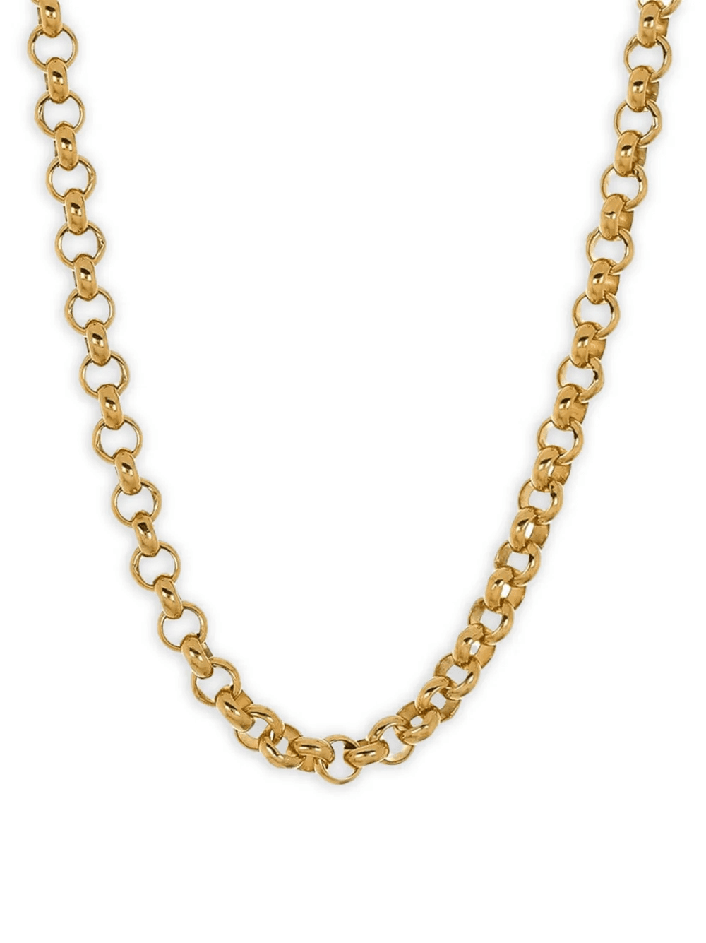 4.0MM 14K yellow gold rolo chain - Image 1