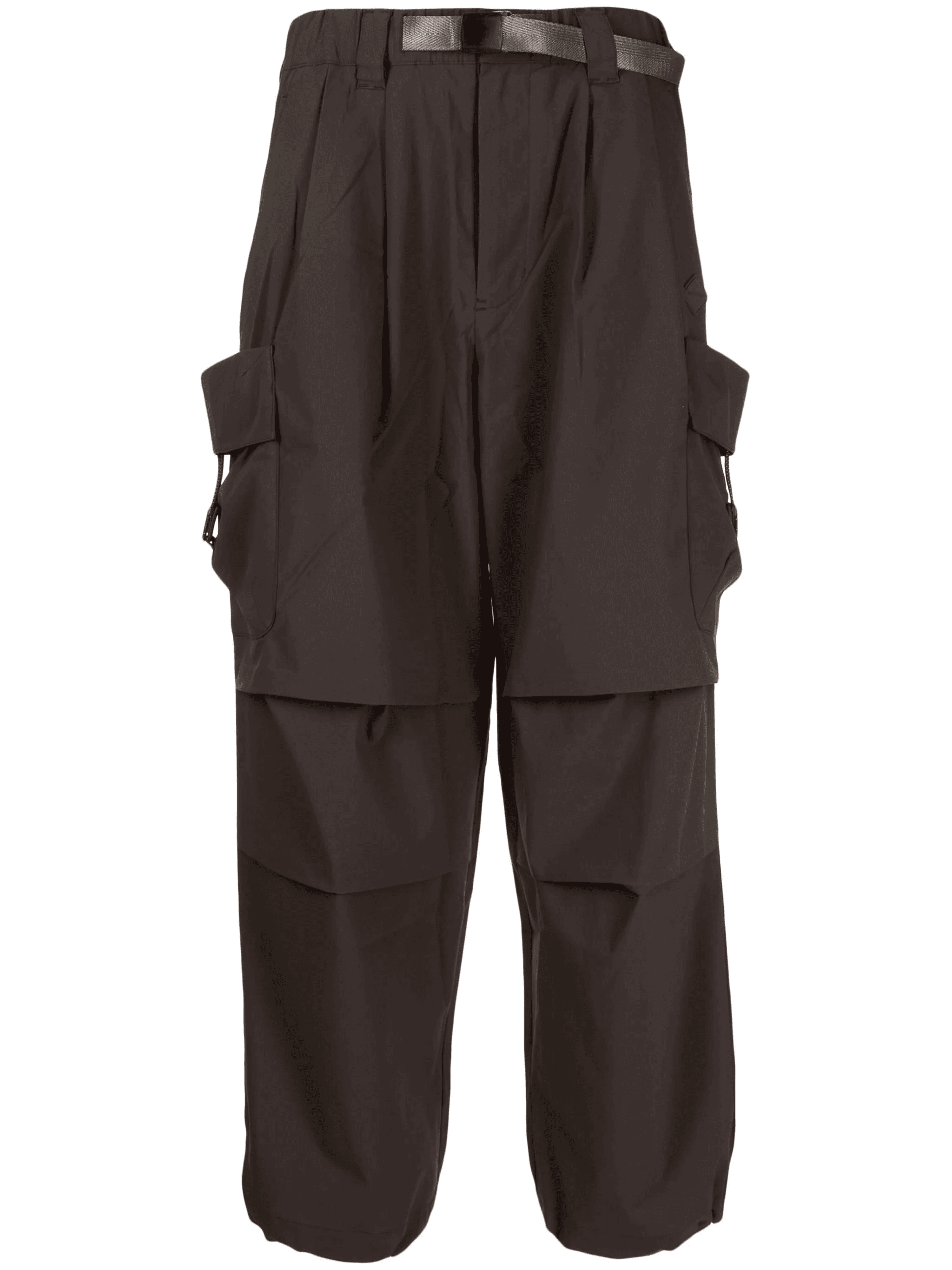 logo-appliqué belted cargo trousers - Image 1
