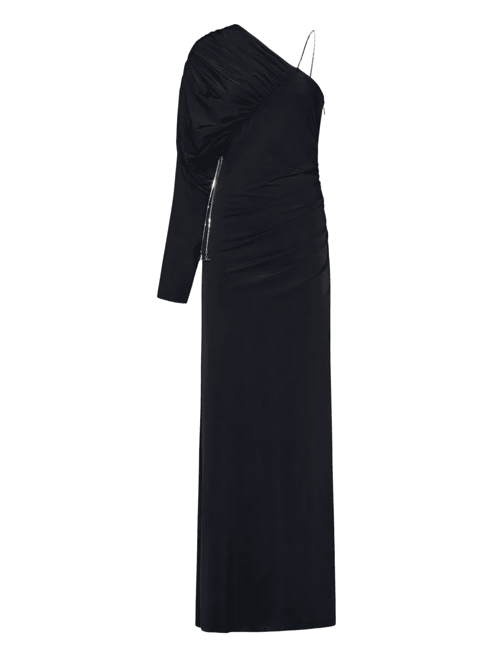 asymmetrical draped evening dress - Image 1