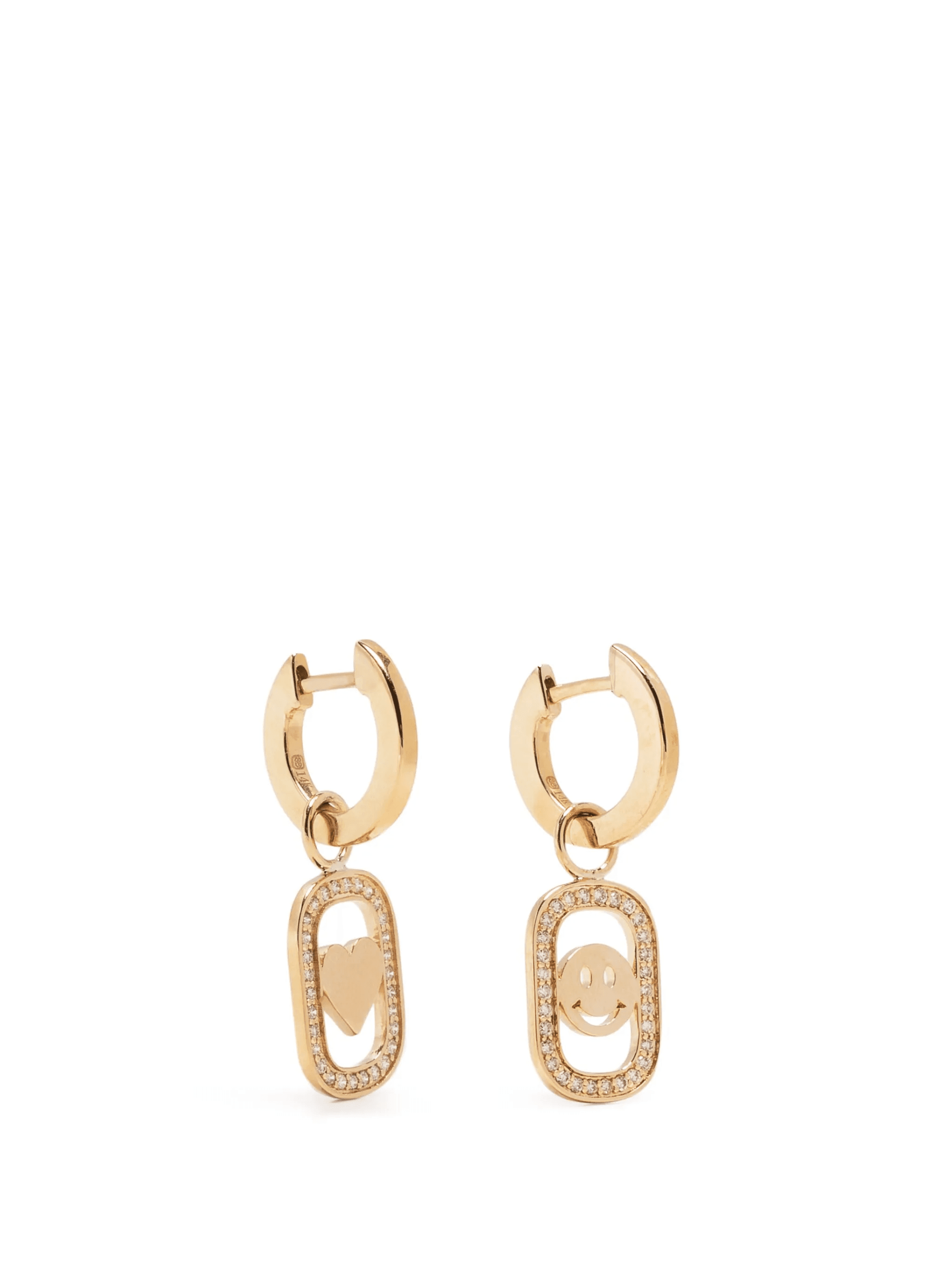 14kt yellow gold Icon diamond earrings - Image 1