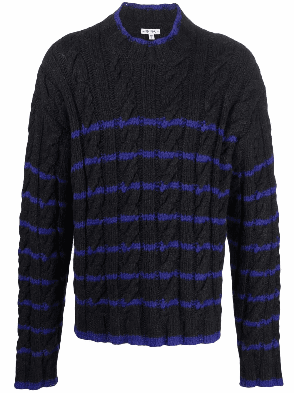 striped cable knit jumper - Image 1