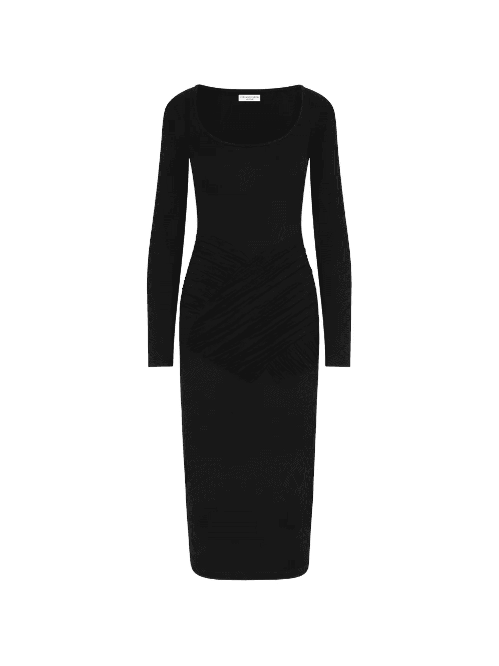 Moore long-sleeve ruched-effect midi dress - Image 1