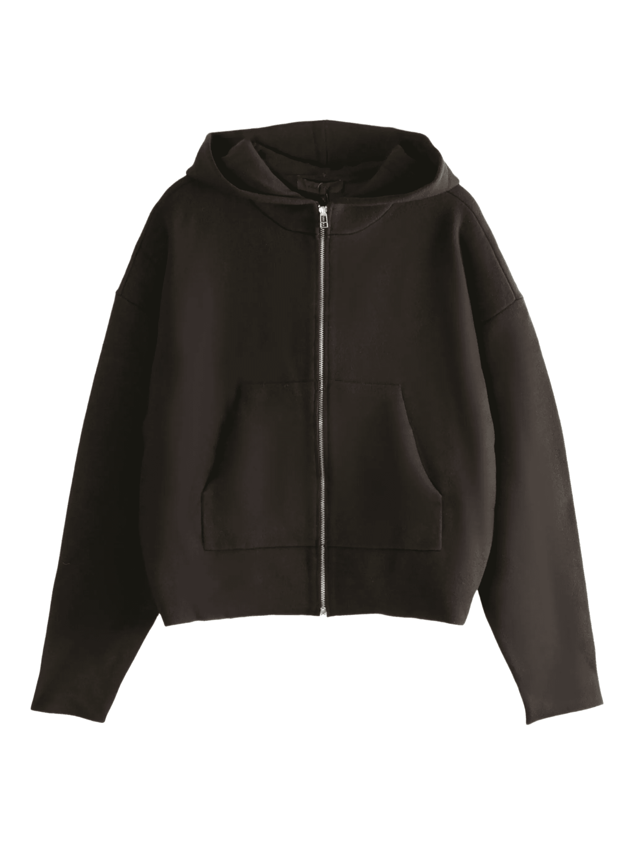 zip-up wool hoodie - Image 1