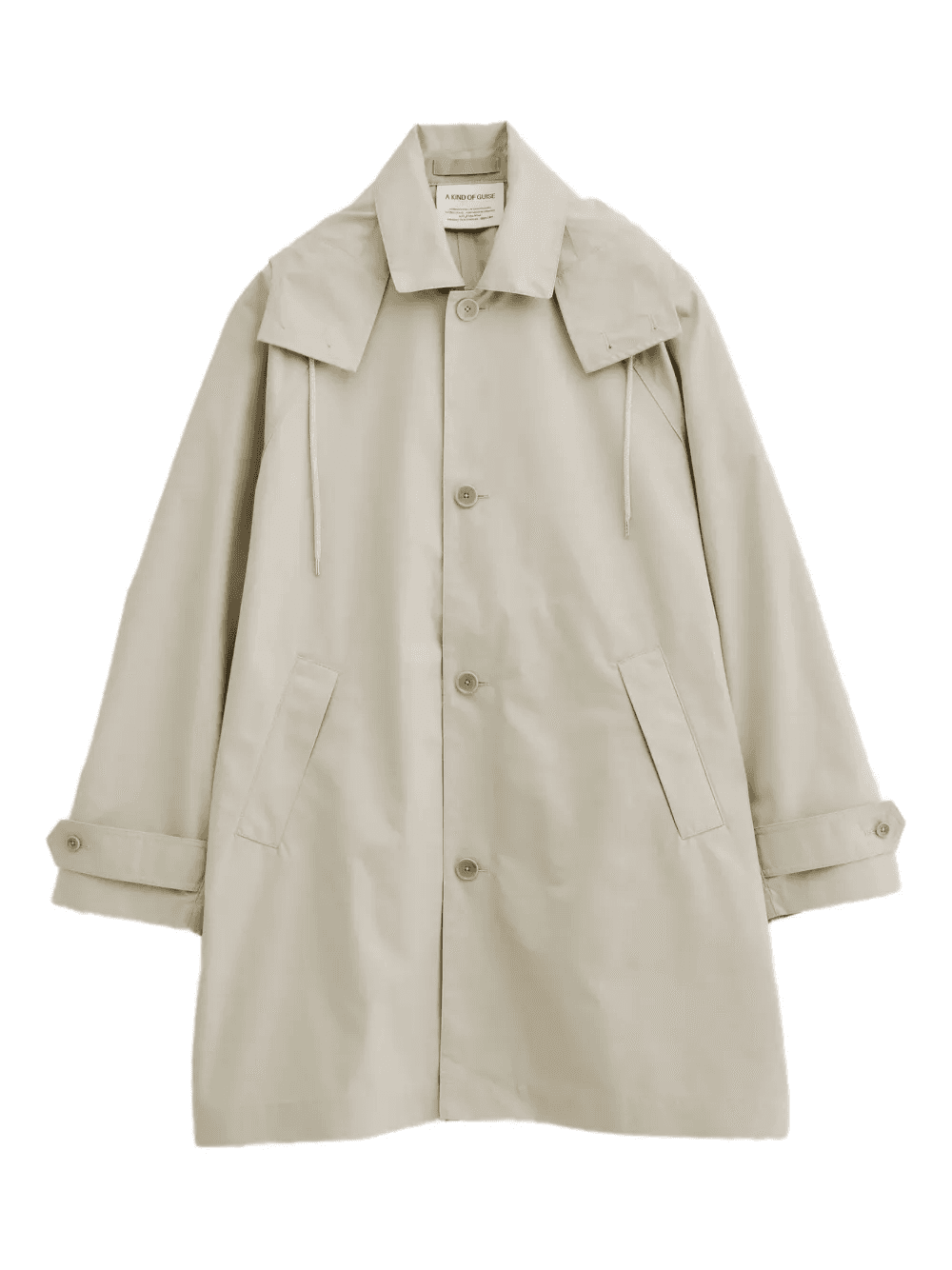 hooded trench coat - Image 1