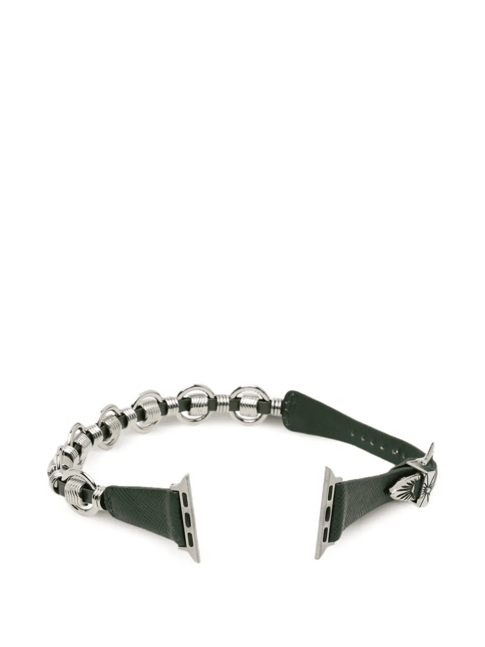 ring detail leather watch strap - Image 1