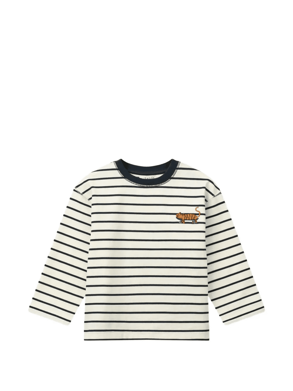 striped tiger appliqué t-shirt - Image 1