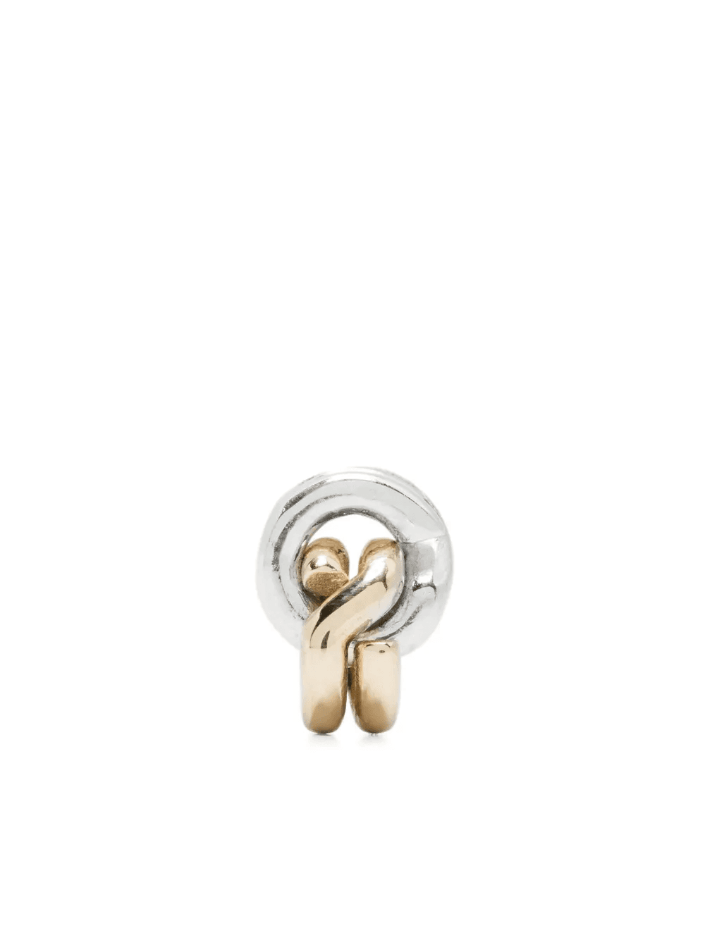 14K yellow gold articulated-links single earring - Image 1