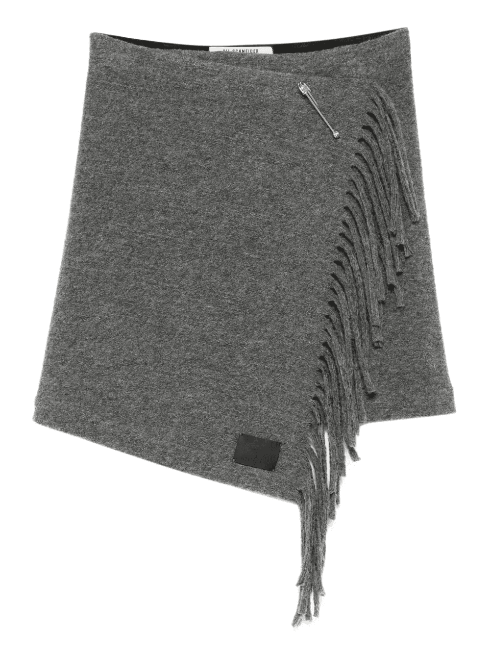 fringed wool mini skirt - Image 1