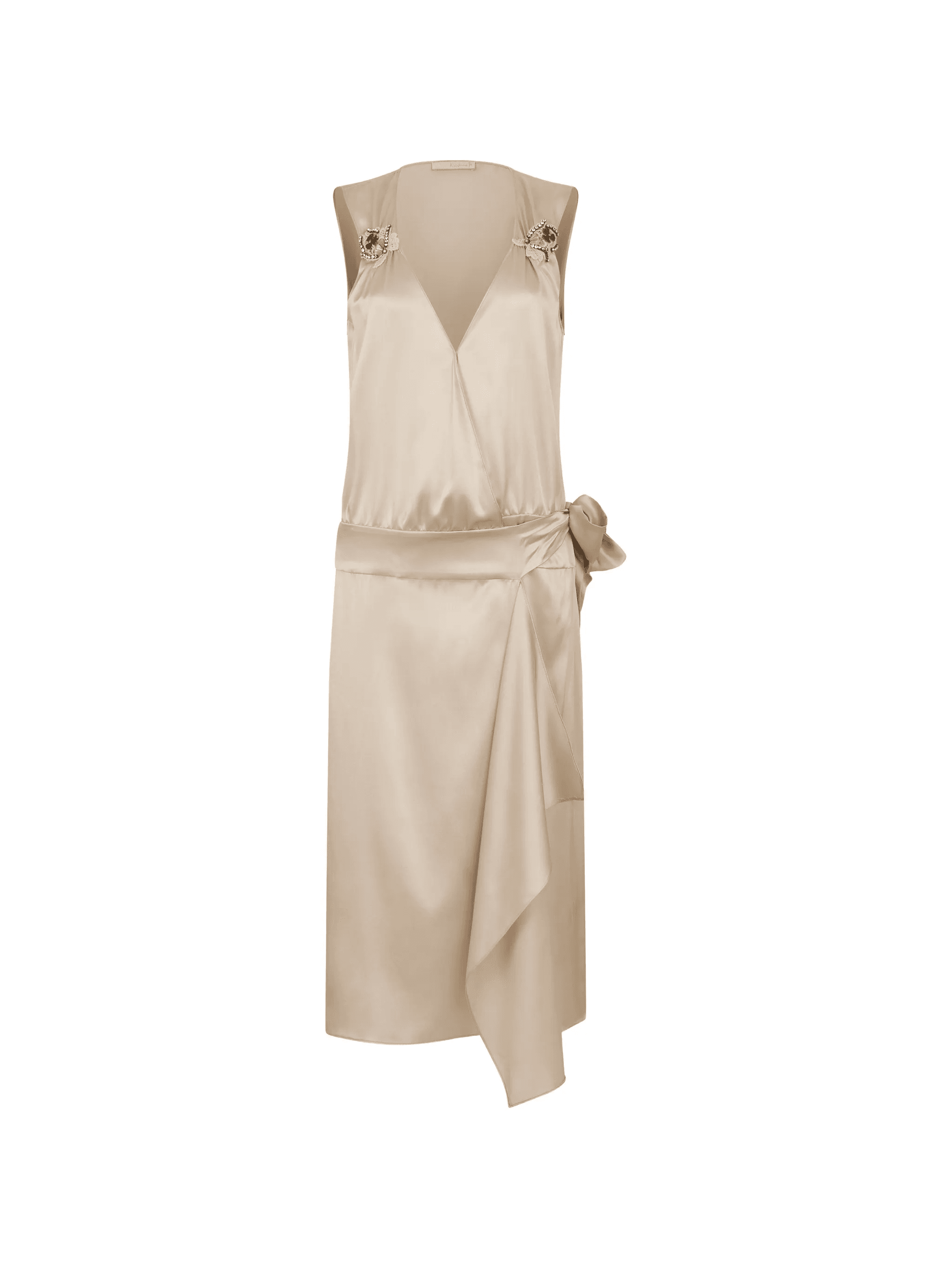 V-neck midi dress - Image 1