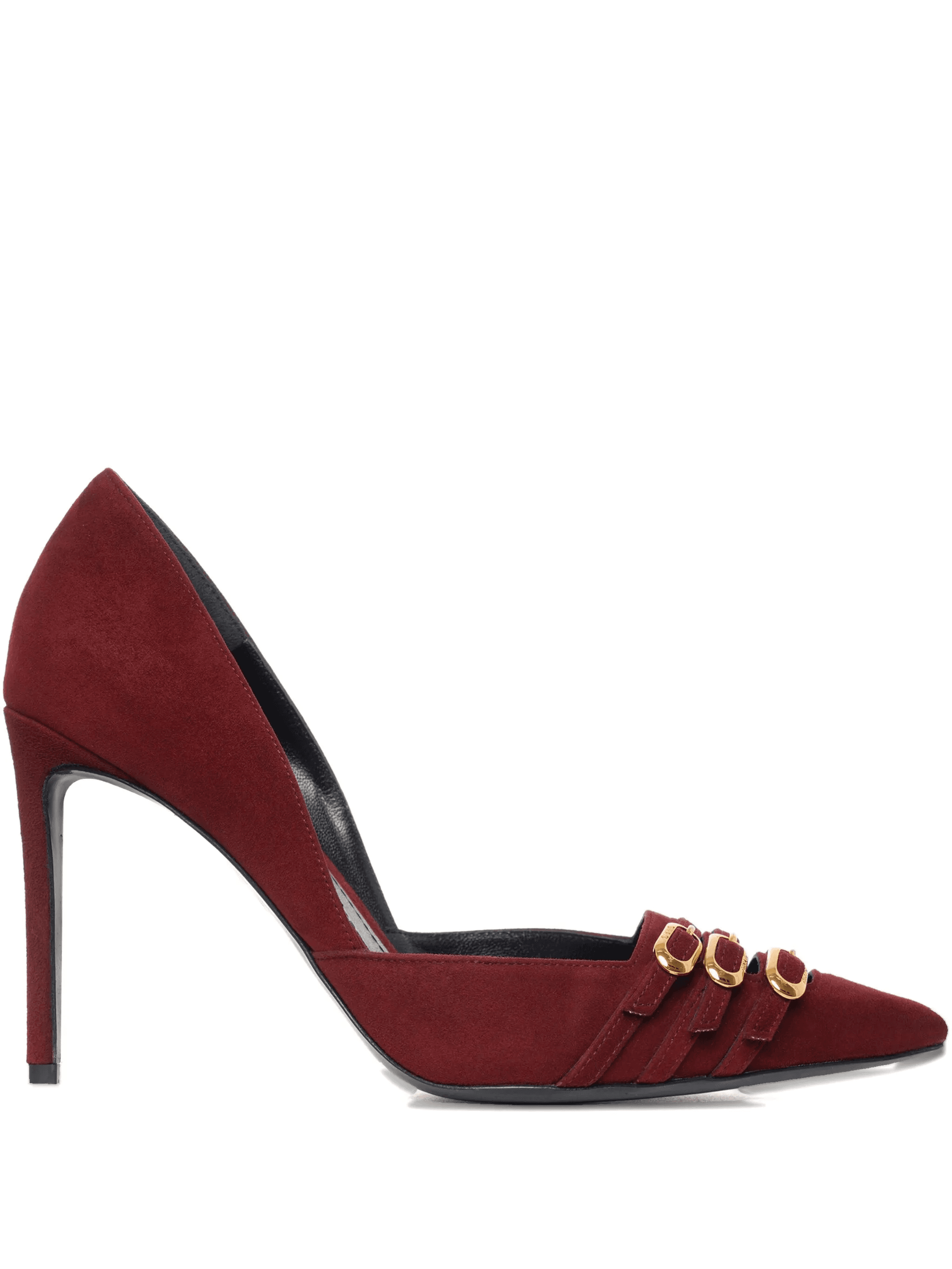 100mm Gina buckle suede pumps - Image 1