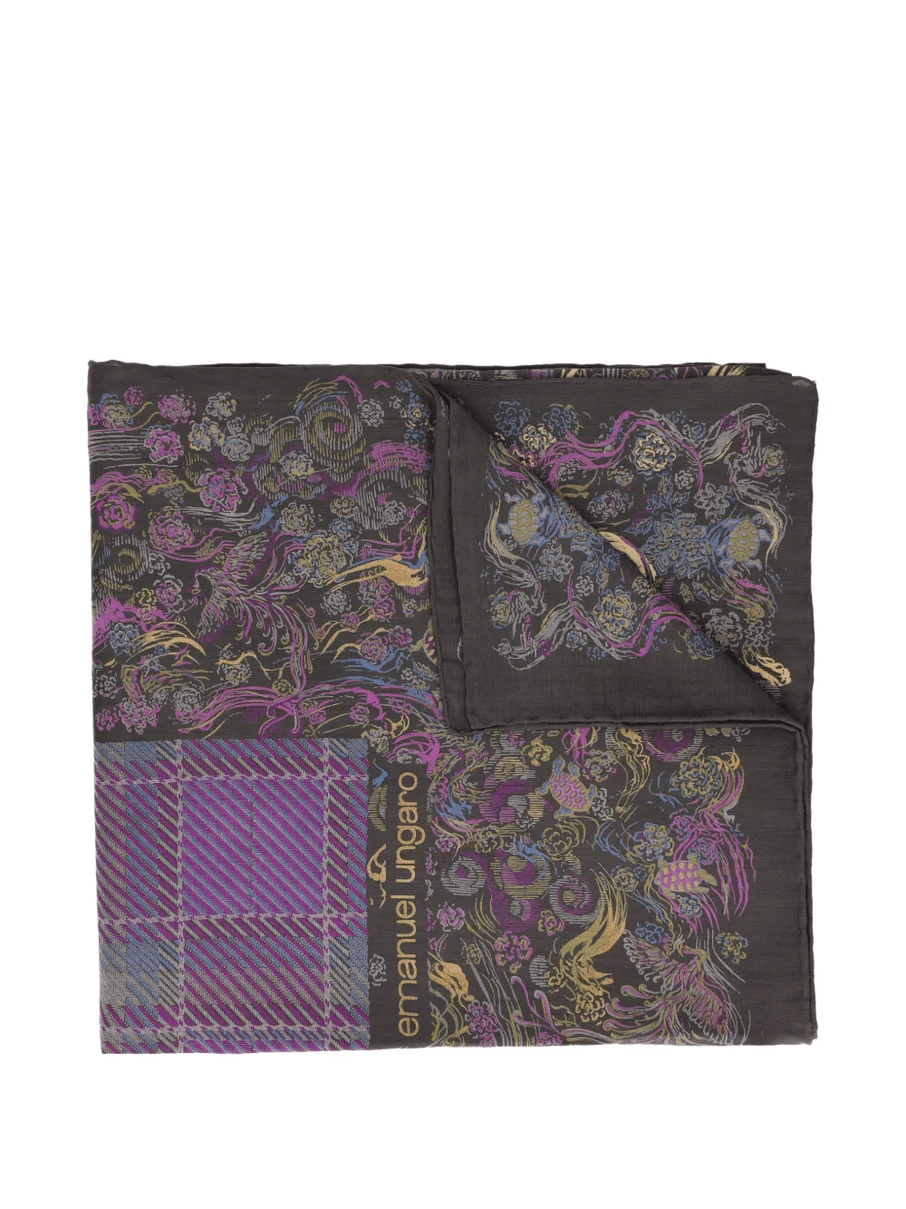 floral check scarf - Image 1