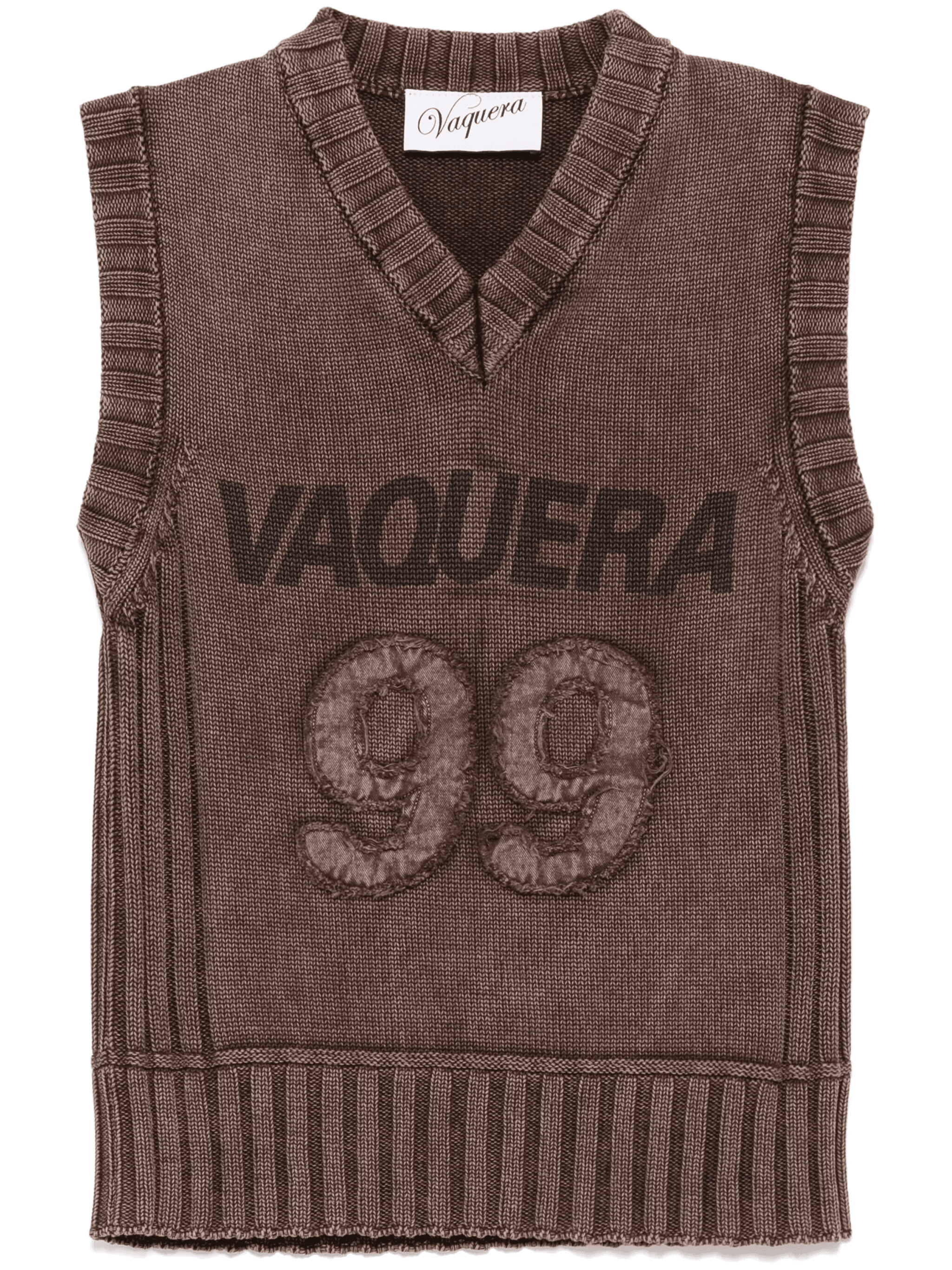 rib knit vest - Image 1