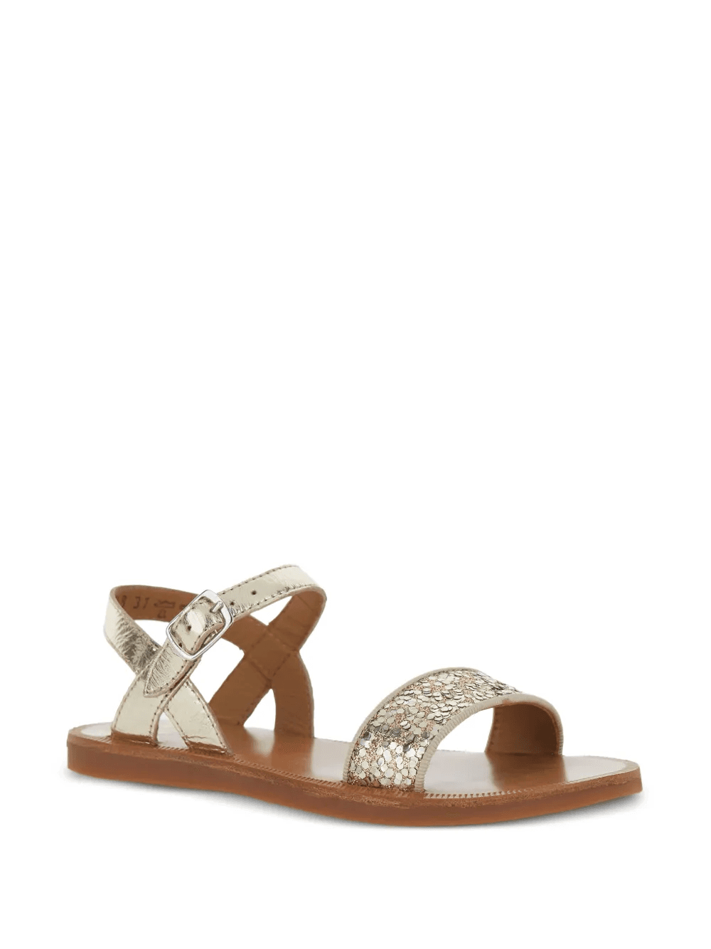 Plagette buckle-detail embellished sandals - Image 1