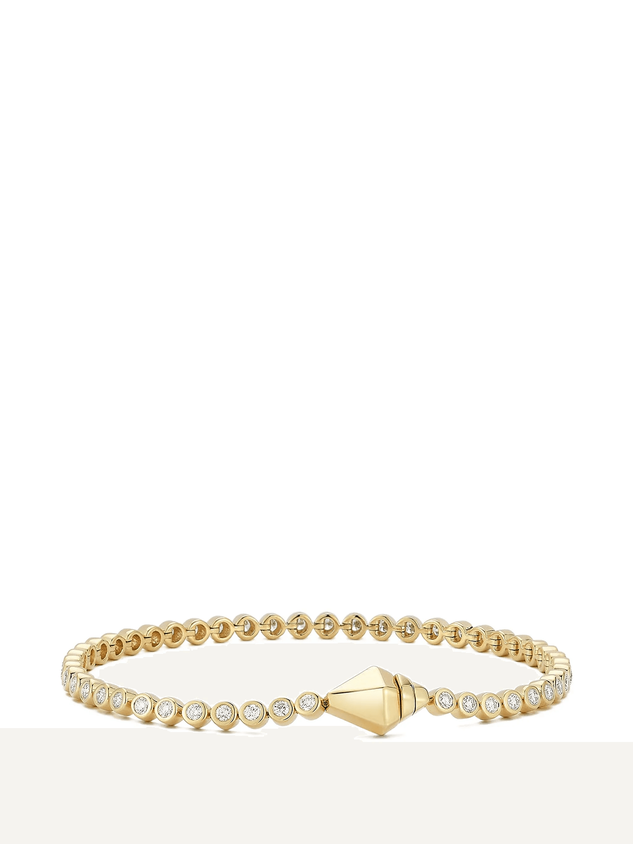 bezel diamond tennis bracelet - Image 1