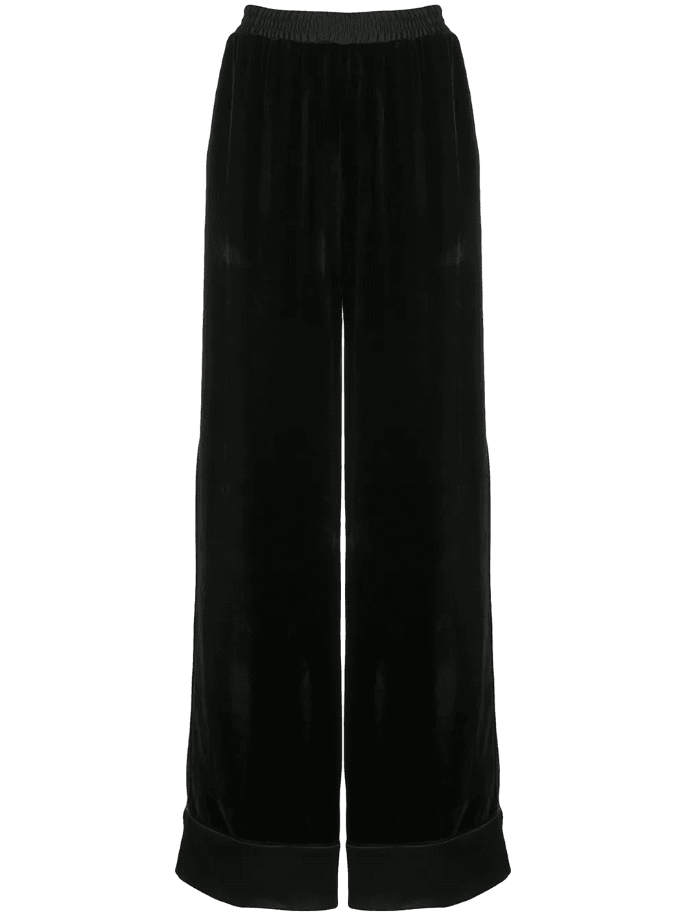 wide-leg velvet high trousers - Image 1
