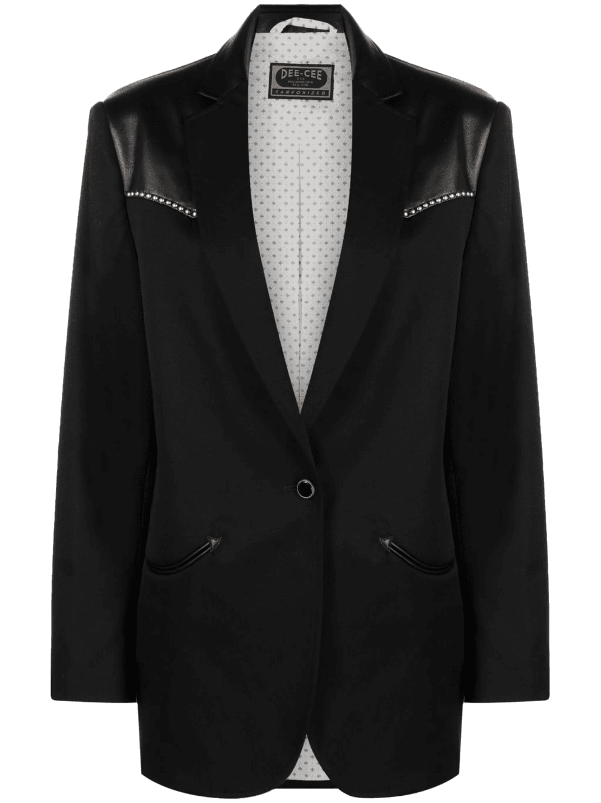 panelled single-breasted blazer - Image 1