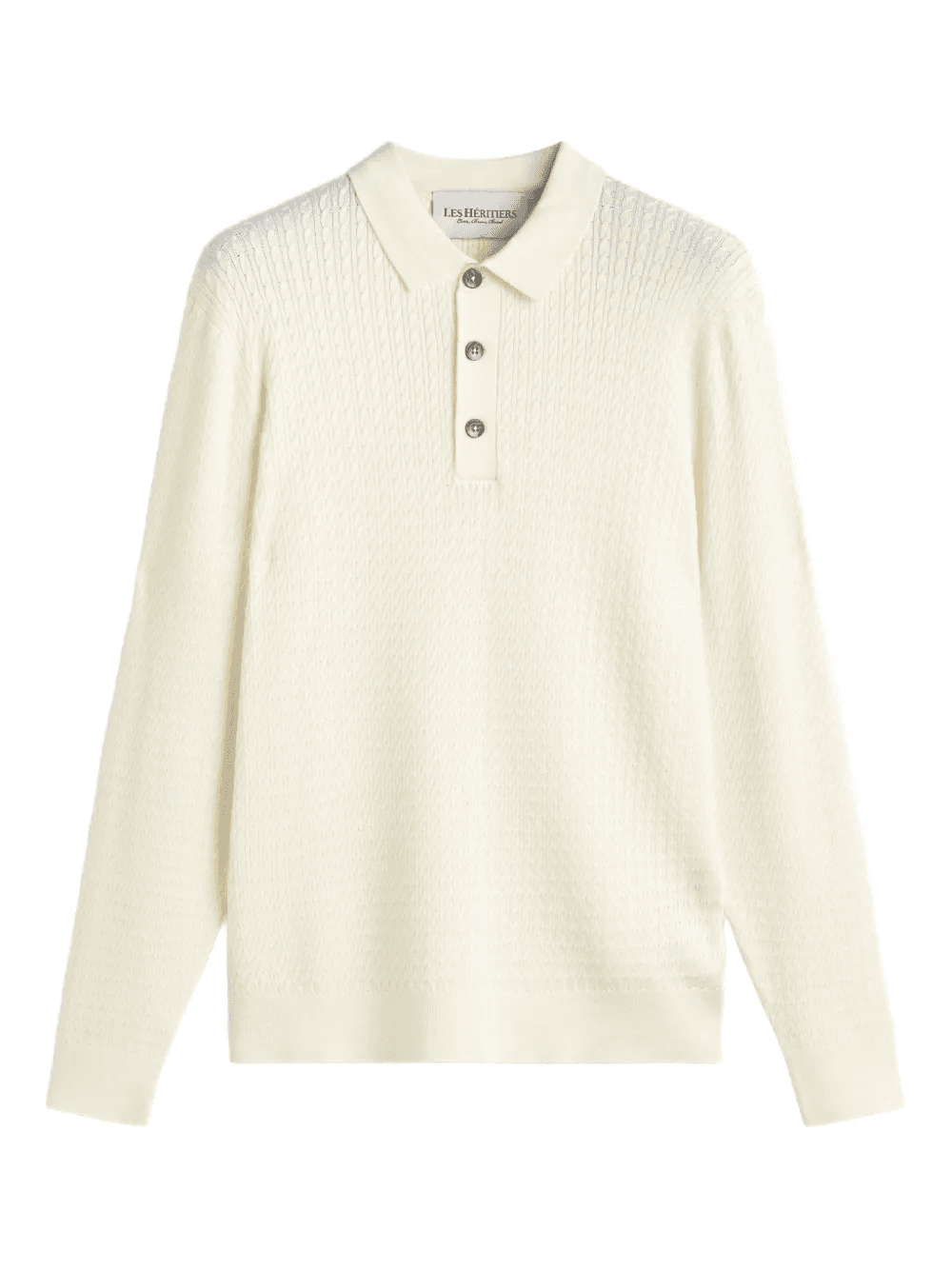 textured polo shirt - Image 1