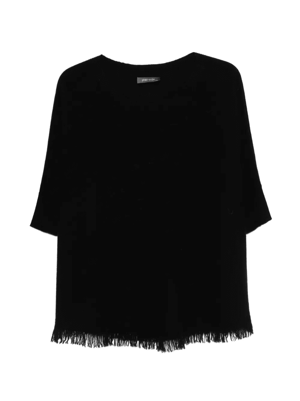 fringed-hem sweater - Image 1