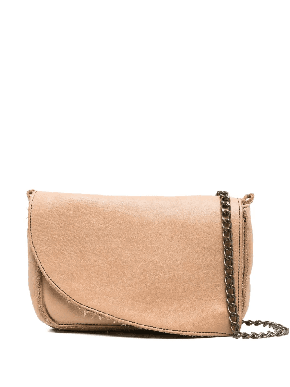 frayed-edge chain-strap cross body bag - Image 1