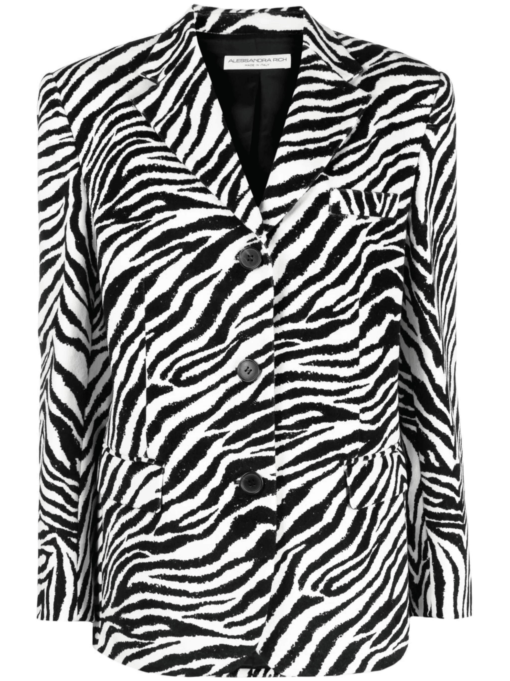 zebra-print single-breasted blazer - Image 1
