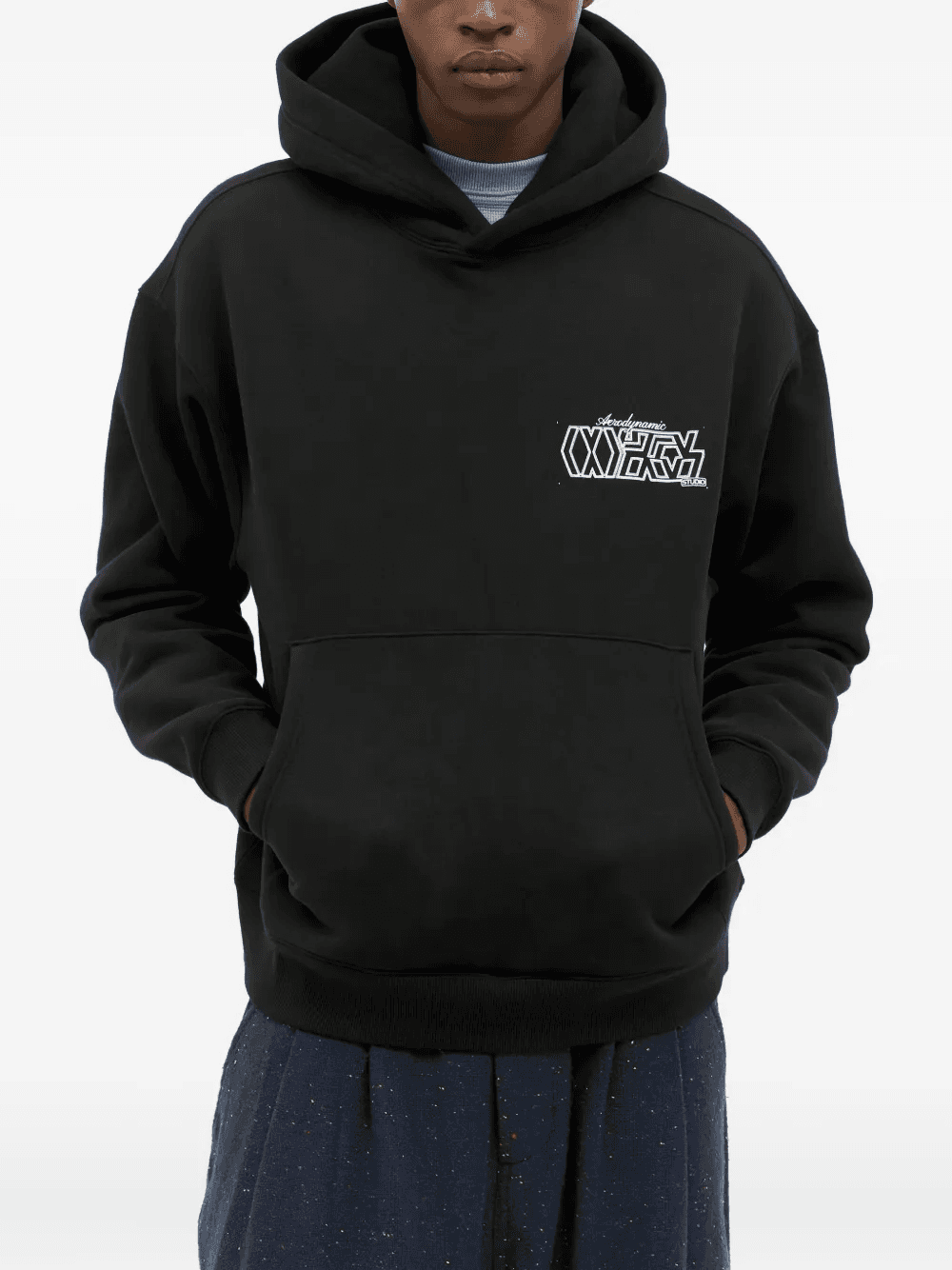 logo-embroidered hoodie - Image 1