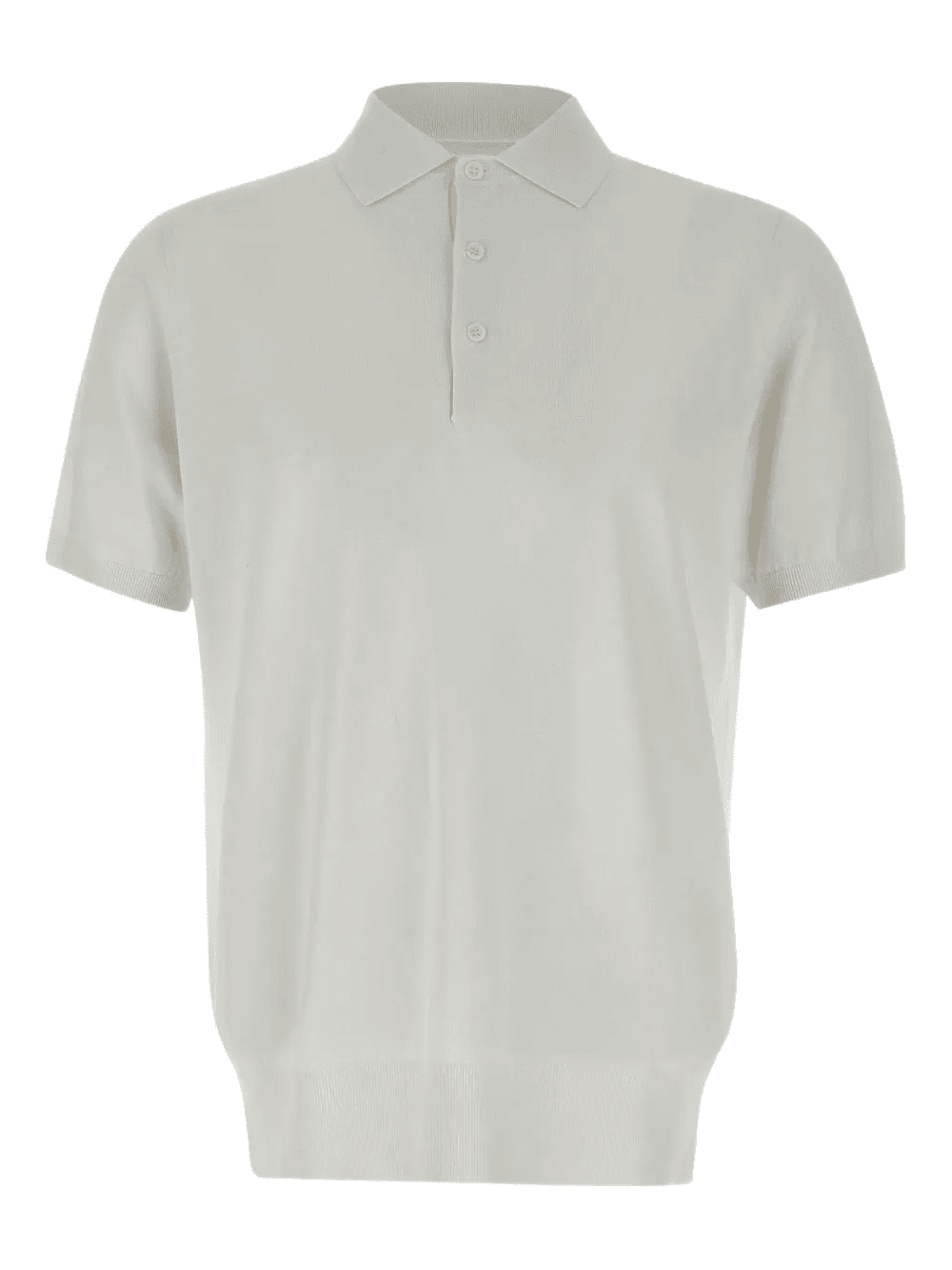 ribbed-edge short-sleeve polo shirt - Image 1